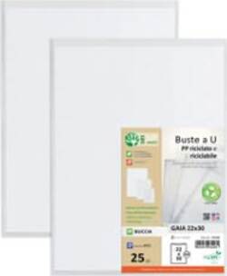 Buste a U Gaia - PP riciclato - buccia - 22 x 30 cm - Sei rota - conf. 25 pezzi Cancelleria e prodotti per ufficio/Archivio ufficio e accessori per scrivania/Archivio ufficio/Cartelle sospese e accessori/Cartelle e buste portadocumenti Eurocartuccia - Pavullo, Commerciovirtuoso.it