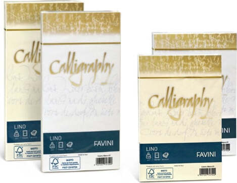 Buste Calligraphy Lino - 110 x 220 mm - 120 gr - avorio 02 - Favini - conf. 25 pezzi Cancelleria e prodotti per ufficio/Carta blocchi e quaderni/Carta/Carta da lettere Eurocartuccia - Pavullo, Commerciovirtuoso.it