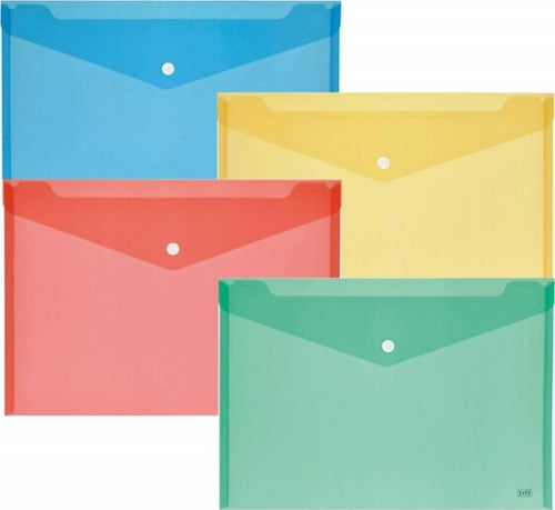 Buste con bottone - PPL - 33 5x23 5 cm - colori assortiti - Lebez - conf. 5 pezzi Cancelleria e prodotti per ufficio/Archivio ufficio e accessori per scrivania/Archivio ufficio/Cartelle/Cartelle portadocumenti Eurocartuccia - Pavullo, Commerciovirtuoso.it