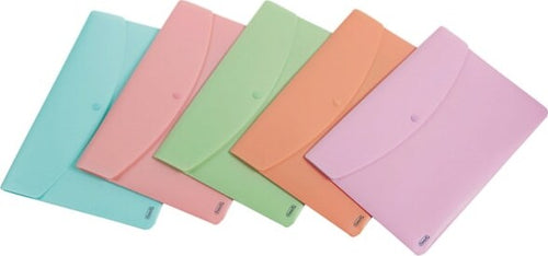 Buste con bottone Pstel - A4 - colori assortiti - PP - Favorit - conf. 5 pezzi Cancelleria e prodotti per ufficio/Archivio ufficio e accessori per scrivania/Archivio ufficio/Cartelle/Cartelle portadocumenti Eurocartuccia - Pavullo, Commerciovirtuoso.it