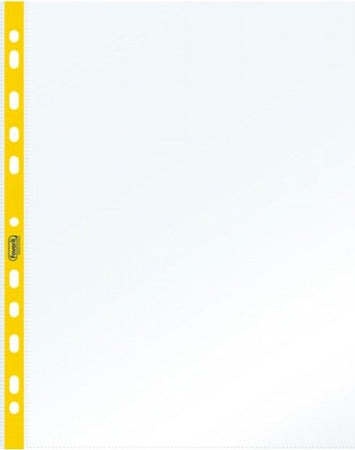 Buste forate - PPL - con banda giallo neon - liscia - 22 x 30 cm - Favorit - conf. 25 pezzi Cancelleria e prodotti per ufficio/Archivio ufficio e accessori per scrivania/Raccoglitori e accessori per raccoglitori/Buste a perforazione universale Eurocartuccia - Pavullo, Commerciovirtuoso.it