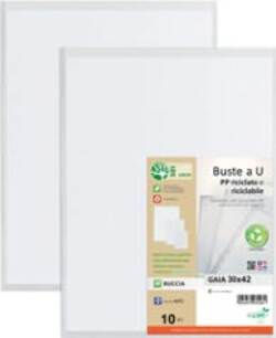 Buste forate a U Gaia - PP riciclato - buccia - 30 x 42 cm - Sei rota - conf. 10 pezzi Cancelleria e prodotti per ufficio/Archivio ufficio e accessori per scrivania/Archivio ufficio/Cartelle sospese e accessori/Cartelle e buste portadocumenti Eurocartuccia - Pavullo, Commerciovirtuoso.it