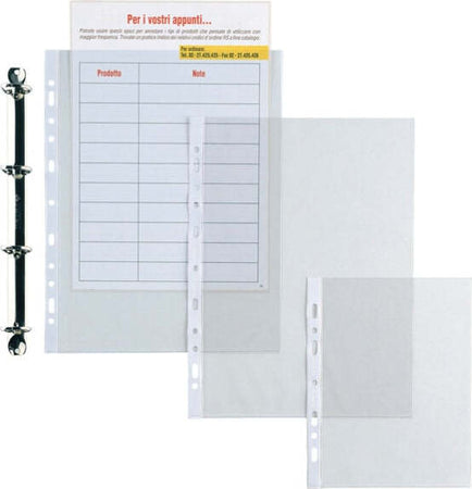 Buste forate Atla - leggera - buccia - 22x30 cm - trasparente - Sei Rota - conf. 50 pezzi Cancelleria e prodotti per ufficio/Archivio ufficio e accessori per scrivania/Raccoglitori e accessori per raccoglitori/Buste a perforazione universale Eurocartuccia - Pavullo, Commerciovirtuoso.it