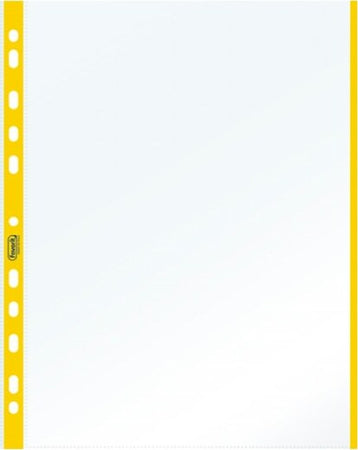Buste forate con banda colorata - Linear - buccia - 21 x 29 7 cm - giallo - Favorit - conf. 10 pezzi Cancelleria e prodotti per ufficio/Archivio ufficio e accessori per scrivania/Raccoglitori e accessori per raccoglitori/Buste a perforazione universale Eurocartuccia - Pavullo, Commerciovirtuoso.it