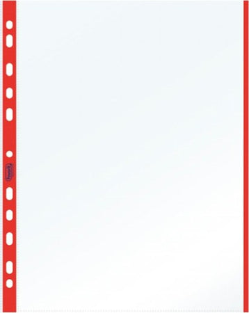 Buste forate con banda colorata - Linear - buccia - 21 x 29 7 cm - rosso - Favorit - conf. 10 pezzi Cancelleria e prodotti per ufficio/Archivio ufficio e accessori per scrivania/Raccoglitori e accessori per raccoglitori/Buste a perforazione universale Eurocartuccia - Pavullo, Commerciovirtuoso.it