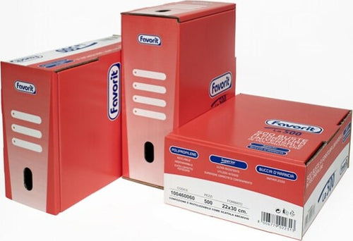 Buste forate La 500 - Superior - buccia - 22x30 cm - trasparente - Favorit - conf. 500 pezzi Cancelleria e prodotti per ufficio/Archivio ufficio e accessori per scrivania/Raccoglitori e accessori per raccoglitori/Buste a perforazione universale Eurocartuccia - Pavullo, Commerciovirtuoso.it