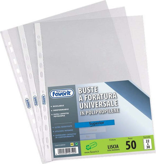 Buste-Forate-linear-22x30cm-cf.50-Pezzi-Favorit