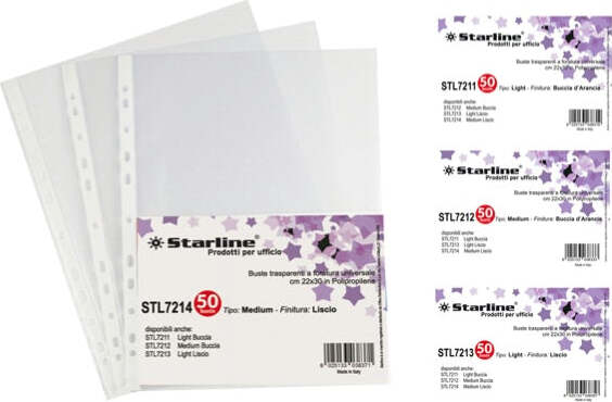 Buste forate Medium - buccia - 22x30 cm - trasparente - Starline - conf. 50 pezzi Cancelleria e prodotti per ufficio/Archivio ufficio e accessori per scrivania/Raccoglitori e accessori per raccoglitori/Buste a perforazione universale Eurocartuccia - Pavullo, Commerciovirtuoso.it
