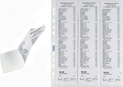 Buste forate per scontrini fiscali - 6 Spazi - 25 2x30 7 cm - trasparente - Favorit - conf. 10 pezzi Commercio Industria e Scienza/Forniture per imballaggio e spedizione/Scatole buste e tubi per spedizione/Buste per spedizione/Buste trasparenti Eurocartuccia - Pavullo, Commerciovirtuoso.it