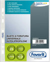 Buste forate Special PP - Superior - liscio - 15x21 cm - trasparente - Favorit - conf. 25 pezzi Cancelleria e prodotti per ufficio/Archivio ufficio e accessori per scrivania/Raccoglitori e accessori per raccoglitori/Buste a perforazione universale Eurocartuccia - Pavullo, Commerciovirtuoso.it