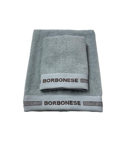 Set Asciugamani 1+1 Lounge OP Borbonese – 100% Spugna di Cotone Made in Italy