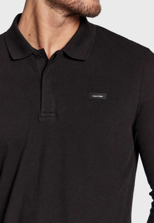 calvin klein POLO stretch pique ls polo da uomo