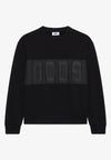 GCDS FELPA BAND LOGO NYLON CREWNECK da uomo