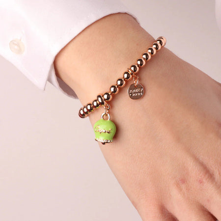 BySimon-------Bracciale-in-Metallo-con-campanella-portafortuna-verde-lime,-con-scritta-Capri