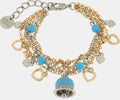 BySimon-----Bracciale-in-Metallo-con-ciondoli-a-forma-di-cuore-e-campanella-smaltata-turchese