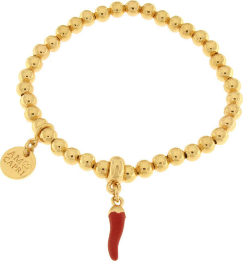 BySimon-----Bracciale-in-Metallo-con-cornetto-rosso