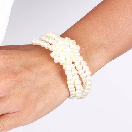 BySimon------Bracciale-in-Metallo-con-perle-e-nodo-centrale