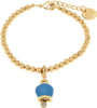 BySimon-----Bracciale-in-Metallo-maglia-a-sfere-con-campanella-portafortuna-pendente-impreziosita-da-cristalli