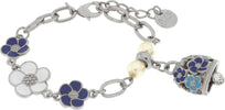 BySimon---Bracciale-in-Metallo-con-campanella-e-fiori-blu-e-bianchi
