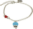 BYSIMON---Bracciale-in-Metallo-con-campanella-portafortuna-pendente,-impreziosita-da-smalto-bianco-e-punto-luce