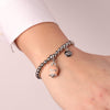 BYSIMON----Bracciale-in-Metallo-con-campanella-portafortuna-rosa-antico,-con-scritta-Capri