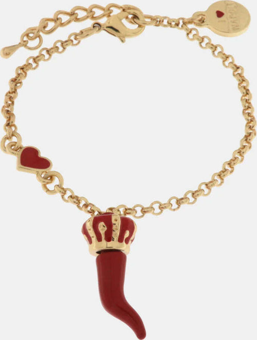 BySimon---Bracciale-in-Metallo-con-corno-rosso-e-corona