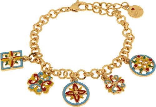 BYSIMON----Bracciale-in-Metallo-con-maioliche-colorate-pendenti
