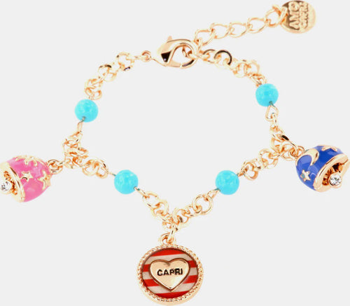 BySimon---Bracciale-in-Metallo-maglia-a-rollò-con-turchesini,-charms-campanelle-decorati-da-stelle