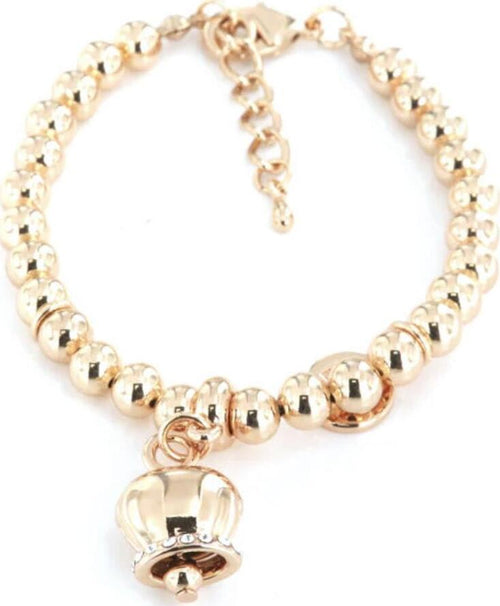 BYSIMON---Bracciale-in-Metallo-maglia-a-sfere,-con-campanella-portafortuna-pendente,-impreziosita-da-cristalli