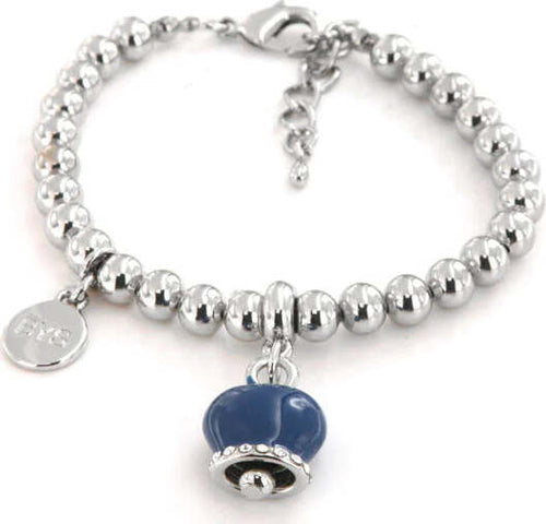 BySimon---Bracciale-in-Metallo-maglia-a-sfere,-con-campanella-portafortuna-pendente,-impreziosita-da-smalto-blu-e-cristalli