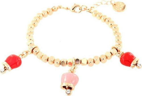 BYSIMON---Bracciale-in-Metallo-maglia-dadini-con-tris-di-campanelle-pendenti