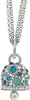 BYSIMON----Collana-in-Metallo-campana-pendente-con-cristalli-bianchi-e-blu