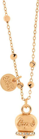 BYSIMON----Collana-in-Metallo-con-campanella-portafortuna-pendente-impreziosita-da-cristalli-bianchi-e-scirtta-Capri-a-rilievo