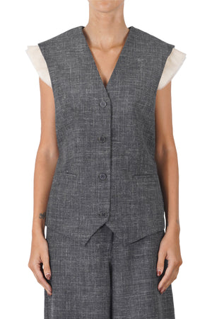 Alysi - Gilet - 460756 - Grigio scuro da donna