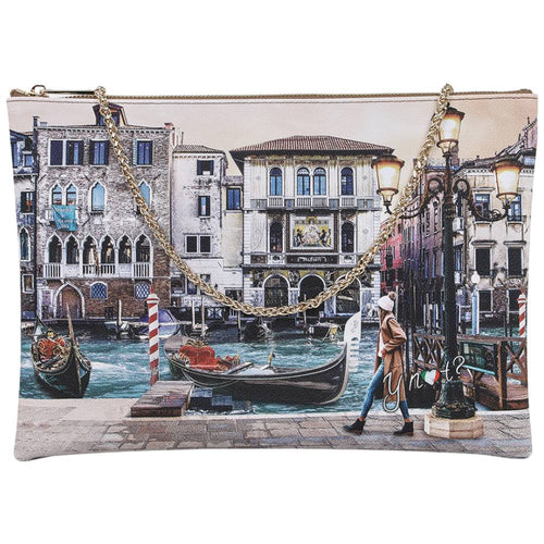 YNot borsa piatta clutch BLUE LAGOON YES605F6