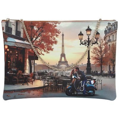 YNot borsa piatta clutch KISSES FROM PARIS YES605F6