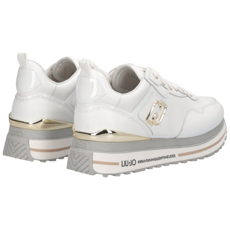 LIU JO sneakers bianche in pelle MAXI WONDER