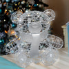 Orsetto Teddy Bear luminoso con led bianco freddo argento per interno