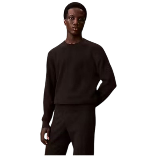 Calvin Klien maglione nero testurizzato LV04LB327GUB1