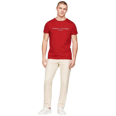 Tommy Hilfiger t-shirt dark magma logo ricamato MW0MW11797 T-shirt Tommy Hilfiger