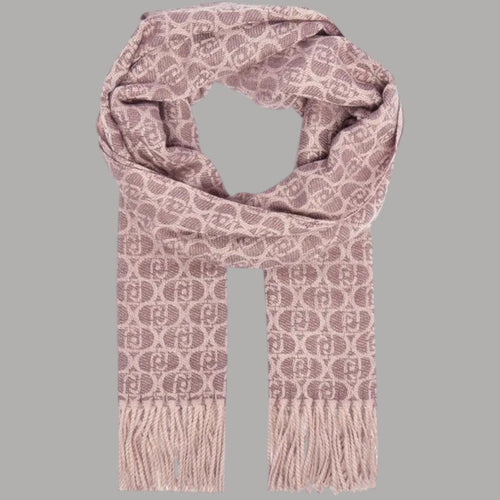Liu Jo sciarpa taupe con logo monognam 2F5018T0300