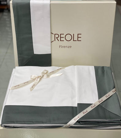 Completo Lenzuola Creole Firenze Matrimoniale Raso Cotone