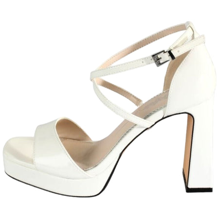 Buffalo sandalo bianco con tacco Cherry cage 1291376