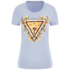 Guess t-shirt polvere TRIANGLE FLOWERS W5YI08J1314A70Q