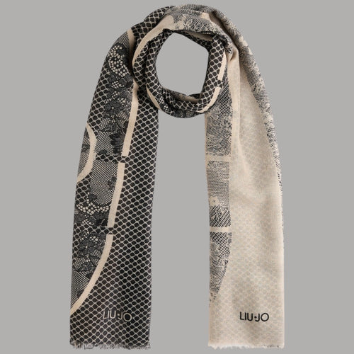 Liu Jo stola beige con pizzo 70X180 2F5068T0300