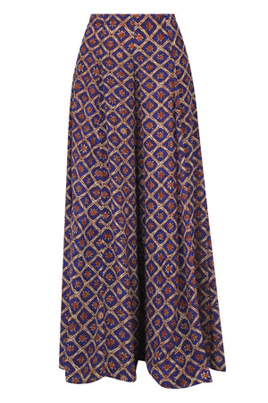 MALIPARMI Maliparmi - Pantalone - 450750 - Blu/Marrone da donna