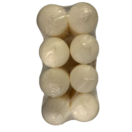 Candele decorative colorate natalizie per interno set da 8 pezzi ø 5 cm