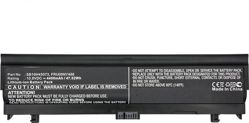 CoreParts - Laptop-Batterie (gleichwertig mit: Lenovo 00NY486, Lenovo 00NY488, Lenovo 00NY489, Lenovo FRU00NY486, Lenovo FRU00NY488, Lenovo FRU00NY489, Lenovo SB10H45071, Lenovo SB10H45073, Lenovo SB10H45074) - Lithium-Ionen - 4400 mAh - 48 Wh - Schw...