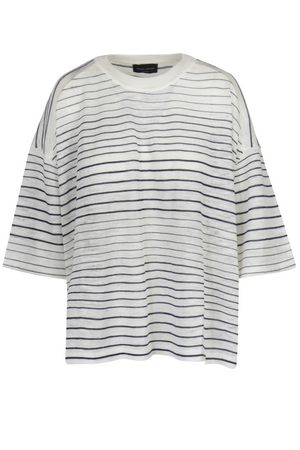 ROBERTO COLLINA Roberto Collina - T-shirt - 450001 - Ecru/Navy da donna