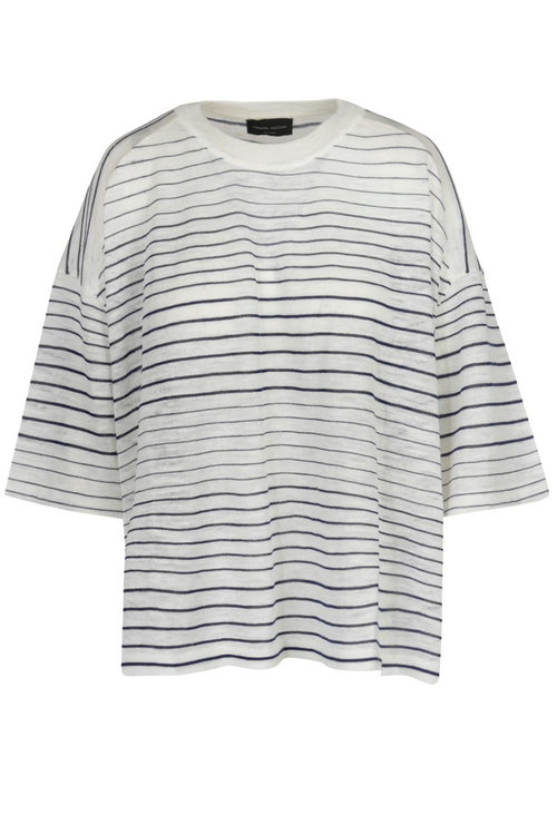 ROBERTO COLLINA Roberto Collina - T-shirt - 450001 - Ecru/Navy da donna